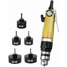 Pneumatic Capping Machine, Handheld Bottle Cap Tightener, Adjustable Speed 2500 RPM, with 6 Capping Heads 10-20/20-30/23-36/30-40/40-50mm, Plastic Bottle Sealing Tool