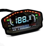 Anzeige LCD Display: Tageskilometerzähler bis 999,9 km oder miles; Gesamtkilometerzähler bis 99.999,9 km oder miles; Drehzahlmesser bis 14.000 u/min