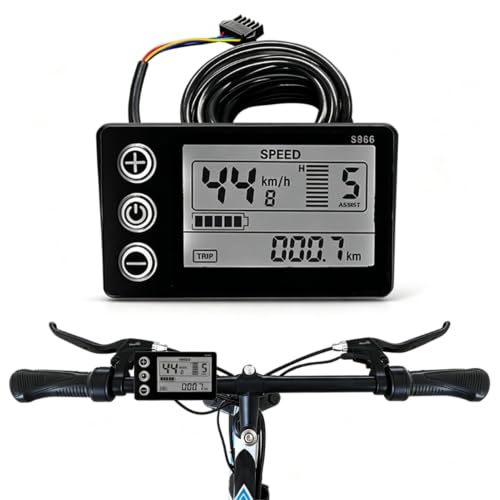 Amazon.co.jp: S866 バイク コンピューター、電動自転車ディスプレイ