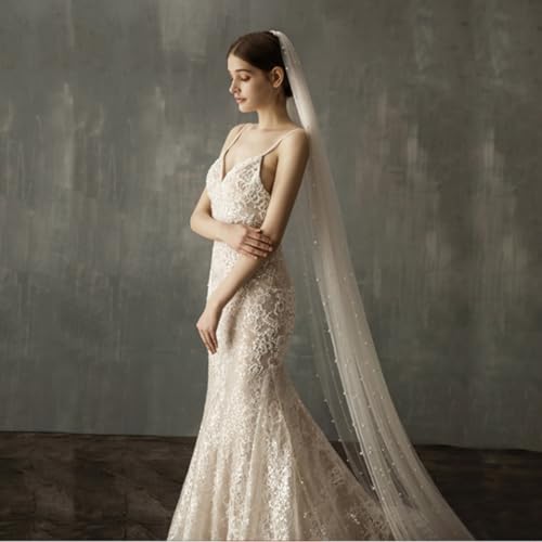 Velo de novia de perlas ideal para bodas y despedidas de soltera 4