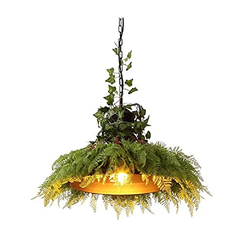 Luminaire décoration de plante artificielle plafonnier rétro