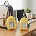 XIMEIDUO Chicken Plush Kpop Photo card Holder, Cute Chick ID Badge Holder Protector, Soft 3.5 Inch Cartoon Animal Photo Case Sleeves Stationery for Idol ID Card Student Worker Bag Charm
