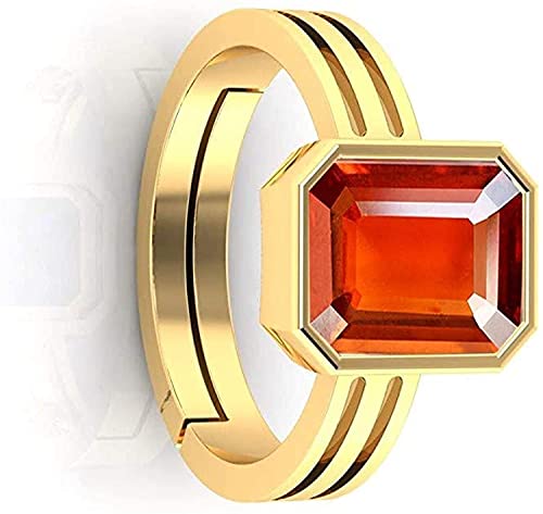 Grenat hessonite bague gommée ajustable résolvant les problèmes de taille
