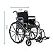 Medline 16” Height Adjustable K3 Wheelchair with Swing-Back Desk-Length Arms & Swing-Away Footrests, 300 lbs. Capacity, Transport Aid, Adults & Seniors