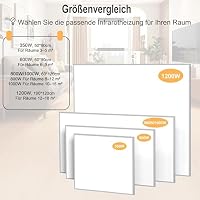 Infrarotheizung Standgerät 350W mit Thermostat und App, Wandheizung 3–5 m² – Ansicht 7