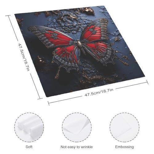 Servilletas de tela cuadradas blancas reutilizables x6 miniatura 2