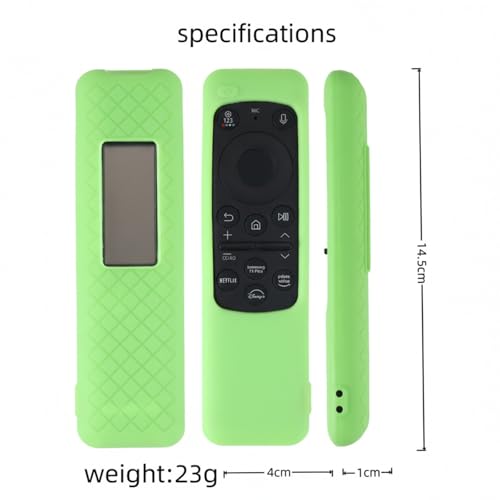 Image of ADDGRIP Silicone TV Remote Cover Compatible with Samsung Smart TV Remote 2023 BN59-01432G BN59-01432A (Samsung Smart TV 2023 Model Solar Remote Cover - Style 8, Luminous Green - Style 8)