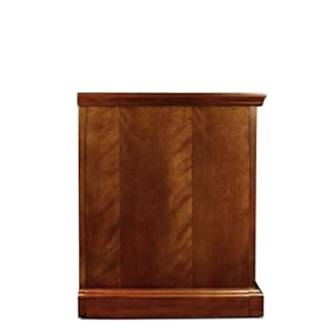 Leick home 87350 three door tv stand with cabinet storage for 55 tvs westwood brown cherry  urban country home decor