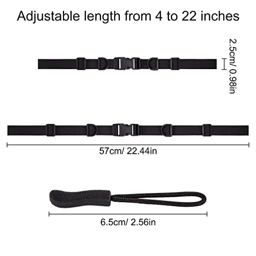 Chest Strap for Backpack, Adjustable Backpack Strap with Buckle, Universal Backpack Strap with Zip Pendant for Jogging and Hiking Outside, Black (Pack of 12) - Image 4