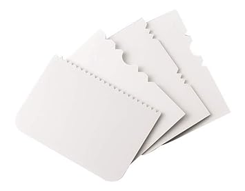 Bulfyss Side Scraper for Cake with Different Pattern Edge Cream Icing Fondant Cake Decorating Tools (Pack of 4, Made in India)