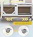 Aivituvin Rabbit Cage Indoor, 2-Story Bunny Cage with Leak-Proof Trays, Chew-Proof Wooden Rabbit Cage on Wheels for Small Pets (39.3