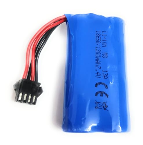 Image of 7.4V Lipo Battery 1200mah SM-4 PIN Plug Universal Compatible RC Car,Plane,Tank,Boat,JCB,Robbot,Shotting Bubble Gun and All Remote Control Toys