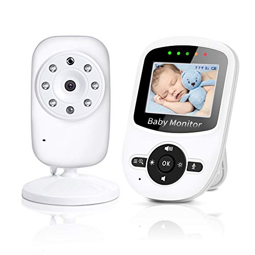 TOPERSUN Baby Monitor Bebé Monitor Inteligente Vigilabebés con LCD Cámara Visión Nocturna