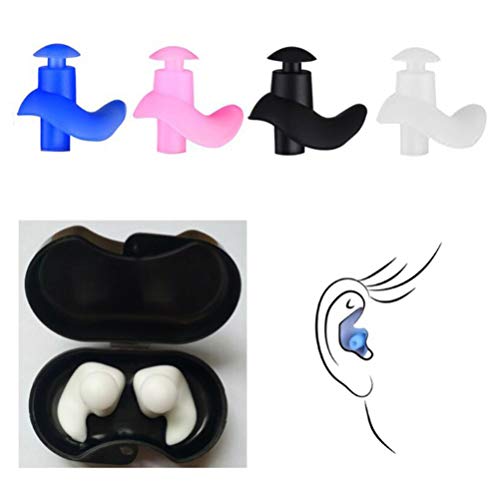 Milisten 3 pares de protetores de ouvido para natação leves de silicone à prova d'água para criança