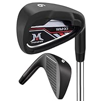 MAZEL Golf Eisen Single1,2,3,4,5,6,7,8,9, P, A,S, Edelstahl Golf Club Eisen für Männer Rechtshänder (Black Individual Iron,RH, #6 Iron)