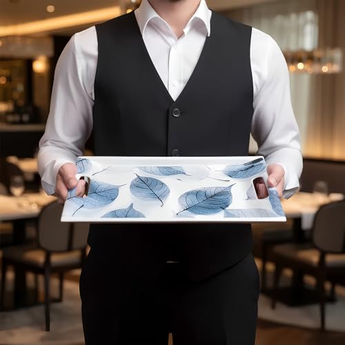 FEDOY Villori Series Crystal Melamine Serving Tray (Multicolour, Small, Medium and Large) -Set of 3