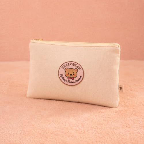 Image of HelloBear Electric Heating Pad | Hot water bag pain relief | Pastel orange | Heats in 3-5 mins • Auto Shut-Off • Long-Lasting Warmth • Soft Plush Cover • 1-year warranty