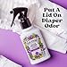 Baby-Pourri Little Stinker Diaper Pail Deodorizer Spray, 3.4 Fl Oz, Up to 150 Uses, Odor Freshener with Essential Oils, Nursery Essentials, Lavender, Bergamot, Eucalyptus & Vanilla Scent