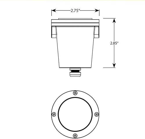 Miniatura 4 de VOLT 12V 3-en-1 Mini luz impermeable en grado con tapa de latón (bronce)