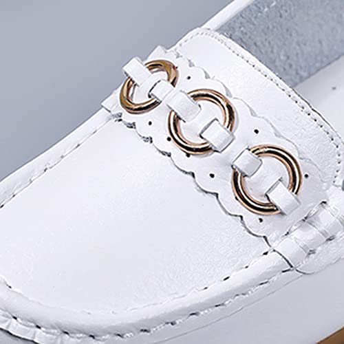 Mocassim feminino confortável para caminhada sem cadarço de couro mocassim confortável sem salto sap