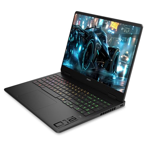 Image of HP OMEN 16 Gaming Laptop, AMD Ryzen AI 9-365, 32 GB DDR5 RAM, 1 TB PCIe SSD, 16 inch WQXGA (2560x1600) 240Hz Display, Nvidia G-Force RTX 5070, 4-Zone RGB Backlit Keyboard, W11 Pro, Shadow Black