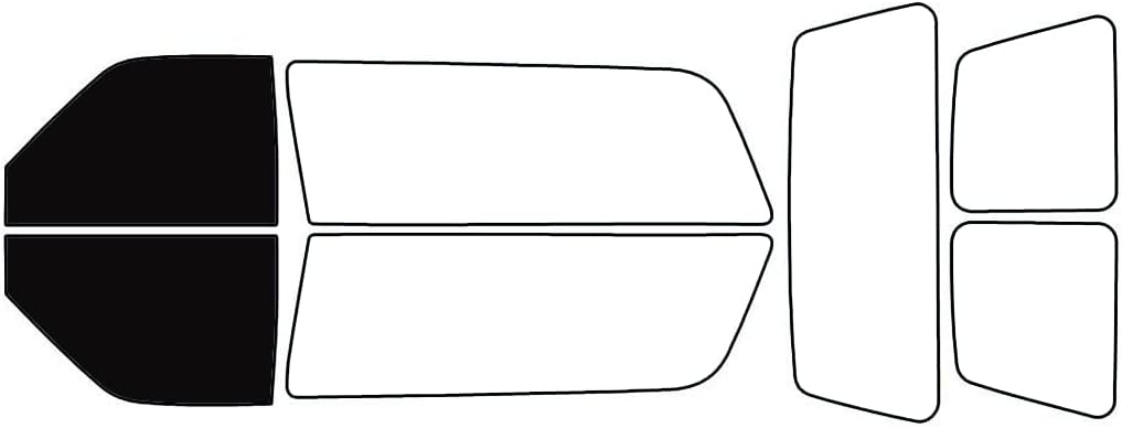 Rvinyl Window Tint Kit Compatible with Chevrolet Tahoe 1995-1999 2 Door - Black 5% - Single Ply No Bubble Film - Do it Yourself Vehicle Front Precut Kit
