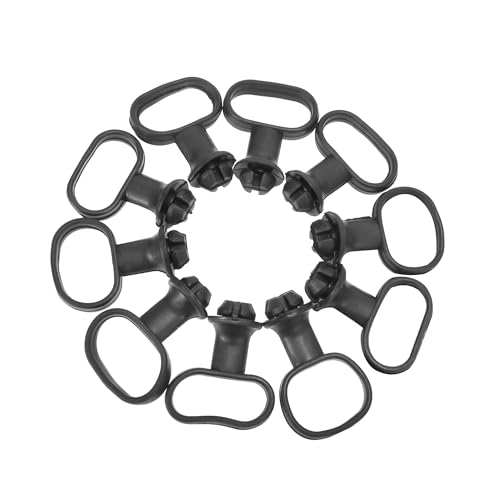 TUCKBOLD 10pcs Black Rubber Front Mudguard Speedometer Cable Guide Holder Universal Replacement for Motorcycle Automotive Parts