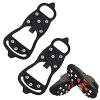 1 Paar Spitzen, universelle rutschfeste Spitzen, Schneekrallenüberzieher mit 8 Stahlnägeln, Silikon-Bergsteigen-Ausrüstung, geeignet für Schneetage. (M)