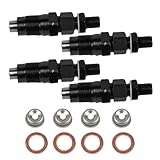 Adatto a diversi modelli. 4 iniettori Common Rail 131406490 compatibili con motori Perkins 404-22T 104-22 403D-15 404C-22 compatibili con minipale Case SR130 SR160 SR175