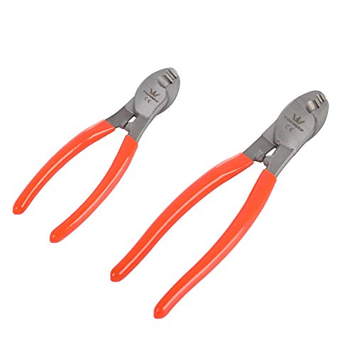 TOPWAY Kabelschere Kabelschneider Abisolierzange 150mm (6") + 210mm (8"), Hochleistungs Schneidezange für Aluminium Kupferdrähte 417317 Cover