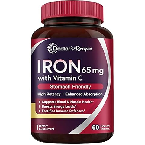 Doctor’s Recipes Iron 65mg Carbonyl Iron with Vitamin C Cover