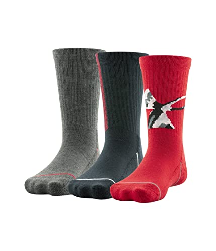 Under Armour Youth Phenom Crew Socks, 3-Pairs #TOP16