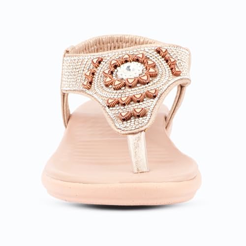 Image of Medifeet Elegance Beadwork Slingback Sandals for Women with Plush Cushion Footbed