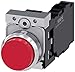 Siemens 3SU11500BB201FA0 Pushbutton, Complete Unit, 22mm, Metal, Red, Extended, Momentary, 1NO+1NC, Screw Terminal