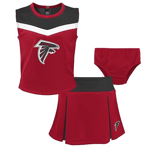 Outerstuff Girls Toddler Red Atlanta Falcons Spirit Cheer Two-Piece Cheerleader Set with Bloomers