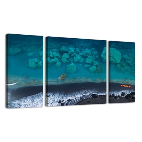 Weone 3-Panel Canvas Wall Art Kayaking Crete Greece