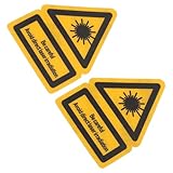 Amosfun 2stücke Sicherheitsaufkleber Warnschild Laserwarnung Für Fabriklaser Sicherheitszeichen Vorsichtsaufkleber Lasersicherheitsschild