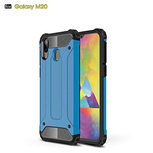 ZCHENG Samsung Galaxy M20 Case, Full Body Rugged Case, [2 in One] with Heavy Duty Protection Shock Resistant Rugged Cover, Suitable for Samsung Galaxy M20s (Blue)