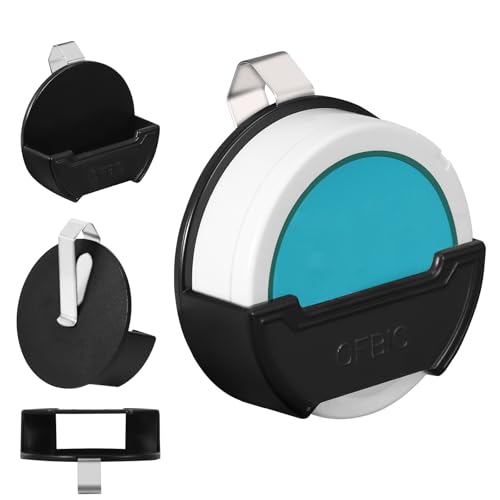 Pouch Can Holder for Car & Belt Fits ZYN Standard Can Tins (2.76 Dia x 0.78 Thick) Clips to Belt or Car Sun Visor Compact Design for Quick Access Great Gift for Nicotine Pouch Users (Black)