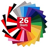Heat Transfer Vinyl for T-Shirts 12in x10in 26 Sheets-Iron On Vinyl HTV Bundle
