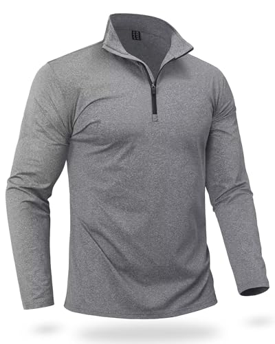 Boladeci Men’s Quarter Zip Sweatshirts Premium Fleece Long Sleeve Lightweight Comfort 1/4 Zip Pullover Golf Shirts