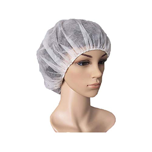 ZMDREAM Disposable Bouffant Cap Hair Net 24 Inch pack of 100 White - Thumbnail 2