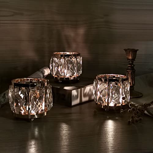 Kolnlala Tabletop Tealight Crystal Candle Holder3.5''X3.5'' Class Votive Holder Home Decoration,Table Centerpieces And Wedding Decor,Gorgeous Gift,Tabletop/Centerpiece Votive Holder (Gold 1) #TOP5