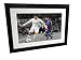 Signed Black Soccer Cristiano Ronaldo Real Madrid Lionel Messi Barcelona Autographed Photo Photograph Picture Frame Gift SM