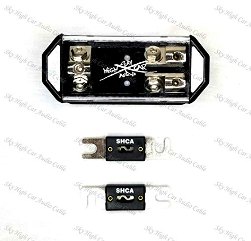 Dual Amp Kit Sky High Car Audio 1/0 to Dual 4 Gauge Complete Amp Kit (Green/Black)