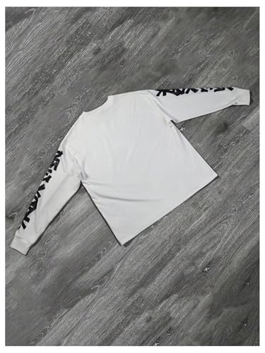 SHENHE Men's Y2K Graphic Long Sleeve Tees Crew Neck Hip Hop American Streetwear Baggy Sweat Tshirt Top2