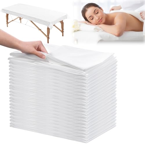 100PCS Disposable Bed Sheets 31.5" x 71" Non Woven Fabric Massage...