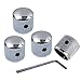 Metal Volume Tone Dome Tone Guitar Speed Control Knobs With Allen Keys Screws Set for Fender Strat Telecaster Gibson Les Paul Electric Guitar or Bass, Chrome Pack Of 4 Pcs,MusicOne