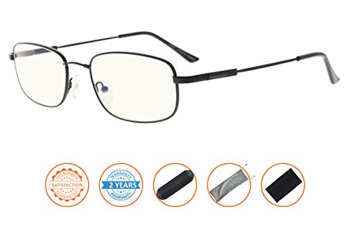 Image of CessBlu Computer Glasses Men Bendable Titanium Reading Eyeglasses Blue Light Filter