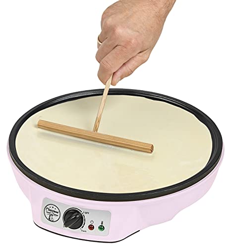 Bestron Crêpes Maker im Retro Design, für Crepes mit Ø 30 cm, inkl. Teigverteiler & Crêpes-Wender, mit… – Bild 3